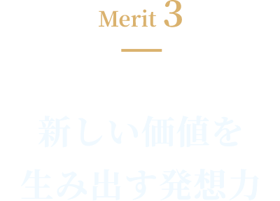 Merit3 新しい価値を生み出す発想力